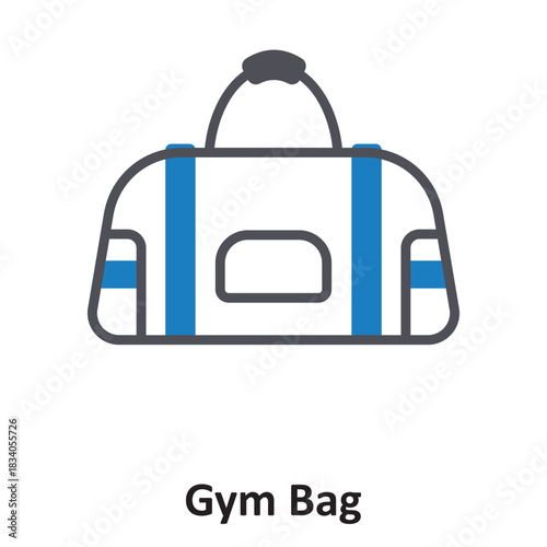 Gym Bag Vector icon which can easily modify or edit