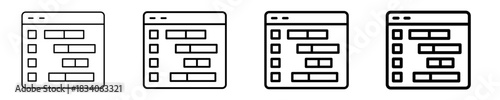 Gantt Chart Icon Set Different Style Collection