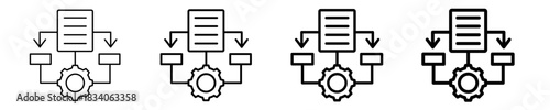 Workflow Engine Icon Set Different Style Collection
