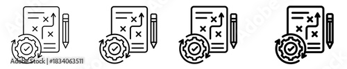 Strategy Execution Icon Set Different Style Collection