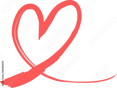 Brushstroke Heart Line Emblem
