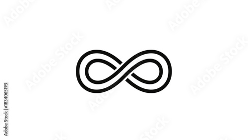 Simple black line art of the infinity symbol icon.