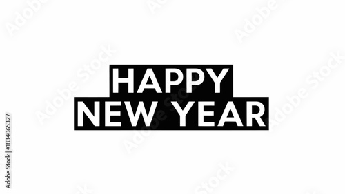 Happy New Year Text Graphic.