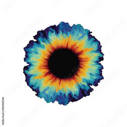 Abstract Floral Explosion A Vibrant Burst of Color and Artistic Flair