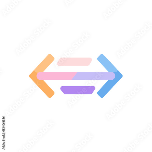 Minimalist icon for AB testing with two split options