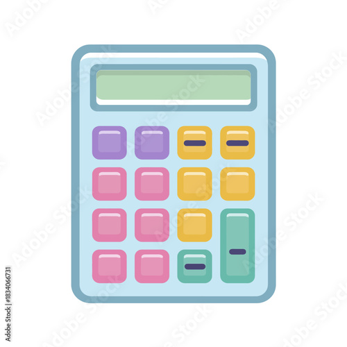 Simple calculator vector icon for mathematical operations