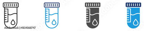 blood tube icon set multiple style