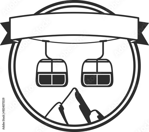 Ski Resort Gondola Lift Badge