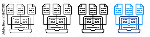Collecting Data Icon Different Style Outline Collection Set.