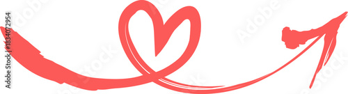 Brush Heart Arrow Flourish