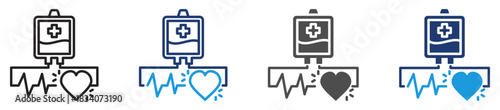 blood drive icon set multiple style