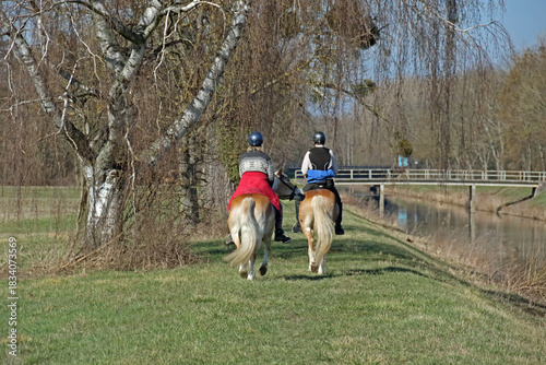 zwei Reiter im Gelände