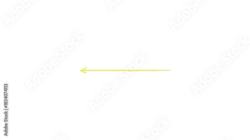Yellow arrow animation pointing left for direction or navigation use
