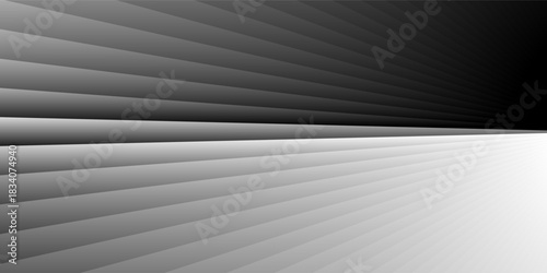 Texture of ribbed background. Silver gradient background of striped lines. Ribbed gray background. Metallic ribbed horizontal background.