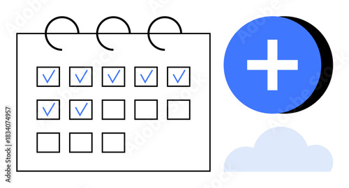 Scheduling concept. Calendar elements highlight time management, productivity, and planning. Scheduling supports organization, productivity enhancement, and project coordination. Perfect
