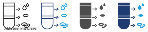 hematocrit icon set multiple style