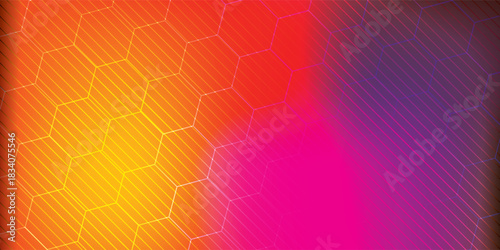 Dynamic gradient background with a textured mesh pattern in yellow orange red and magenta.