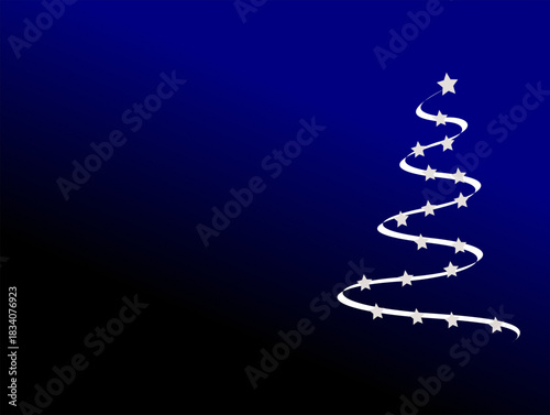 Vector Background with Christmas Tree Illustration