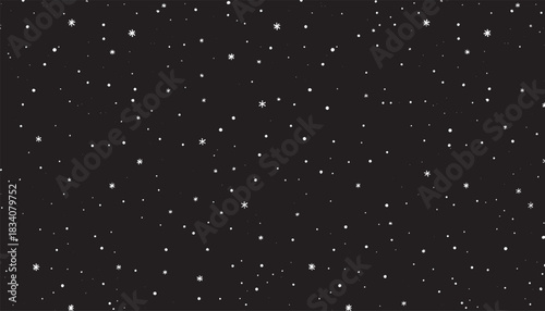 Snow flakes vector background.
