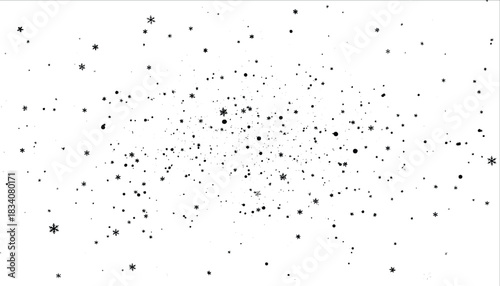 Snow flakes vector background.