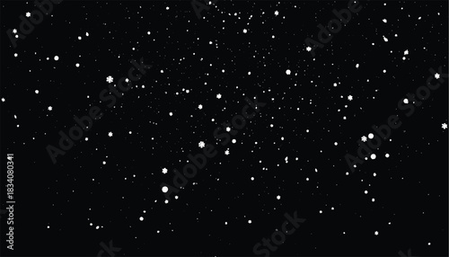 Snow flakes vector background.