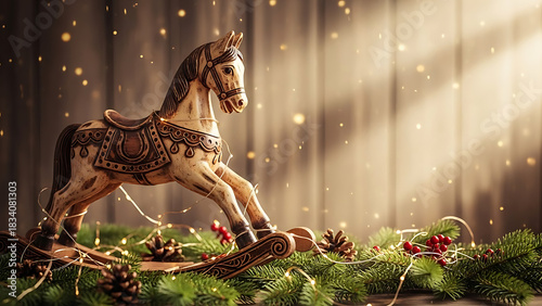 Horse with christmas
