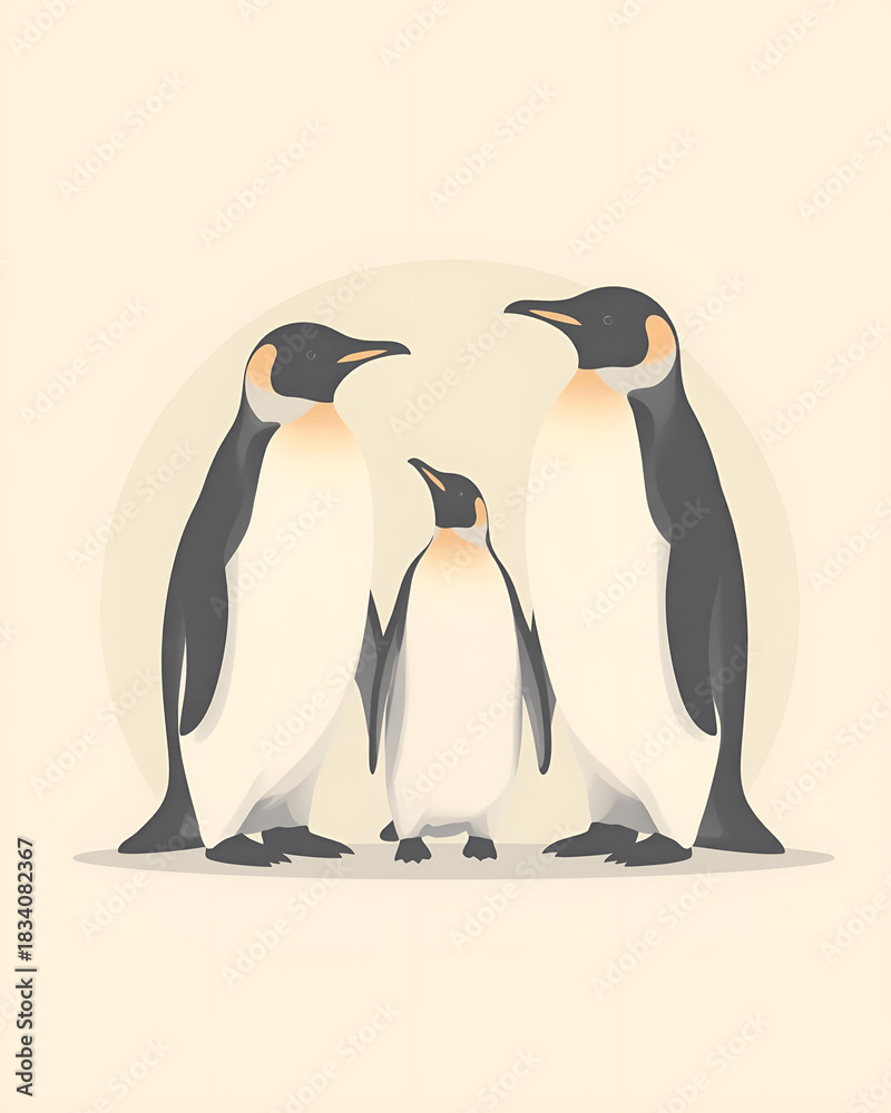 Fototapeta premium Emperor Penguins Standing Together