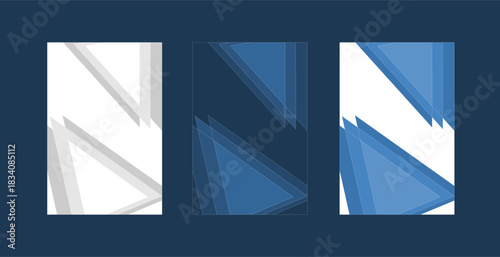 navy abstract cover background flayer