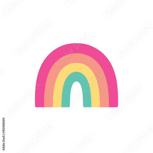  pastel rainbow arch Wall Art, Girl Room Decoration Print, Modern Nursery Wall Art, Kids Room Decor Printable, Pastel Baby Girl illustration, Playroom Poster ClipArt