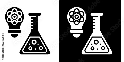 Innovation Lab Icon Set White Style Collection