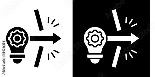 Breakthrough Icon Set White Style Collection