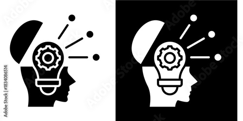 Open Innovation Icon Set White Style Collection