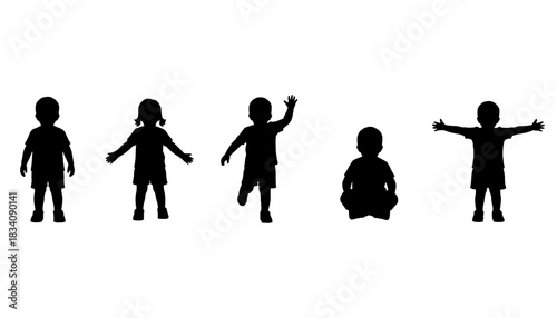 Child Standing Top View Silhouette