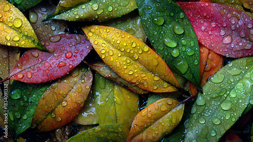A jubilant display of leaves just after a refreshing summer rain