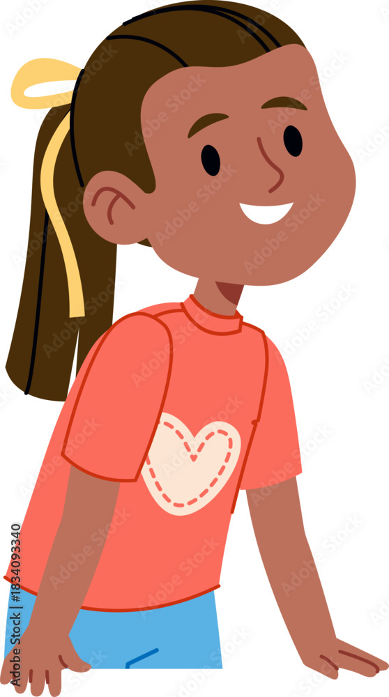 Obraz premium Smiling Girl Peeking