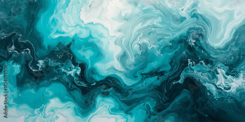 Blue ocean water flowing abstract surface texture and clear wave reflection pattern