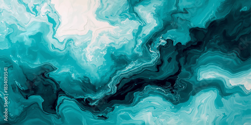 Abstract blue textured water surface pattern with clear light ocean waves