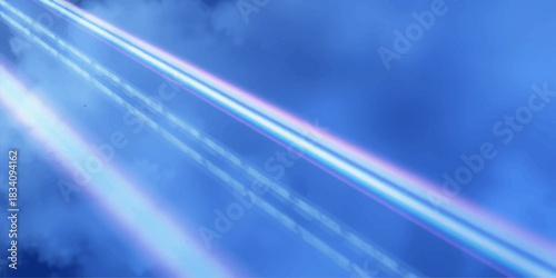 Abstract blue sky background with light texture and futuristic technology lines