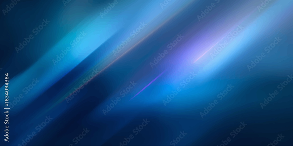 Fototapeta premium Abstract dark blue background with glowing light rays and motion design patterns