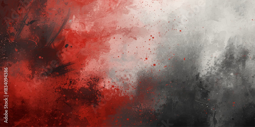 Dark red grunge metal texture background with smoke and inferno light pattern