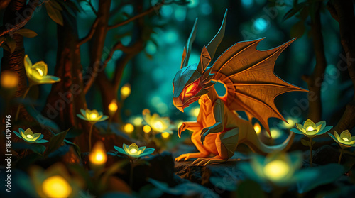 Mystical Forest Creature in Enchanted Woods