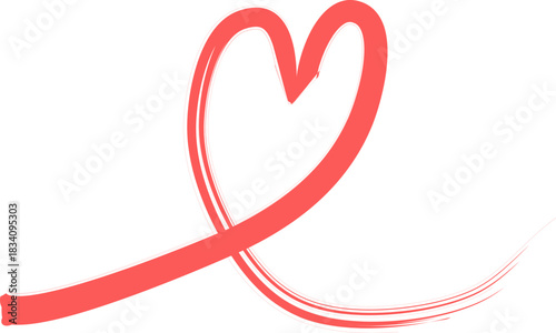 Brush Heart Stroke Outline