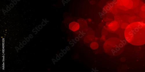 Abstract dark red love design with a shiny bokeh pattern of hearts for Valentine's day celebration illustration