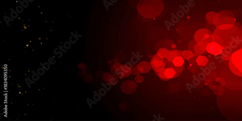 Red blood cells flow through a screen with a romantic heart shape, a colorful valentine design