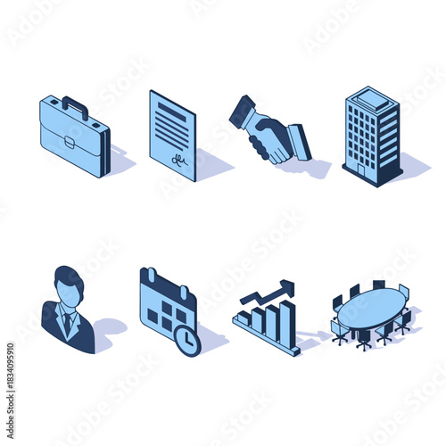 Business Isometric Icons Collection
