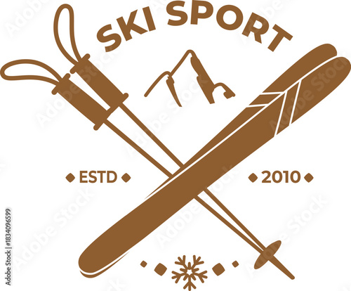 Ski Crossed Badge