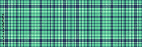 Endless pattern texture check, fibre fabric tartan plaid. Mosaic background vector seamless textile in mint and blue colors.