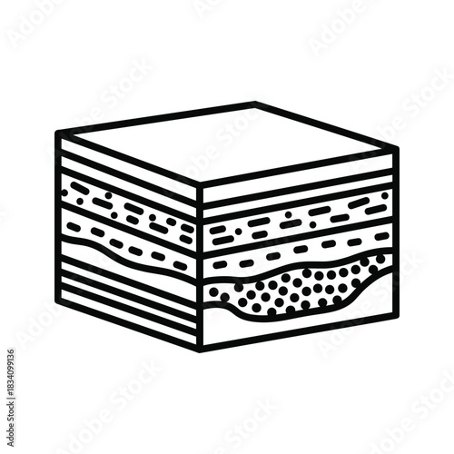 Human Skin Layers Diagram Icon