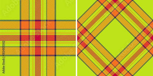 Fabric background texture of vector seamless textile with a check plaid pattern tartan. Set in kids colors. Luxurious velvet fashion trends.