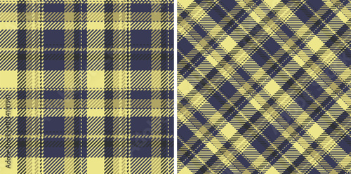 Vector background plaid of tartan fabric check with a seamless textile pattern texture. Set in dark colors for vogue fashion trends in the season.